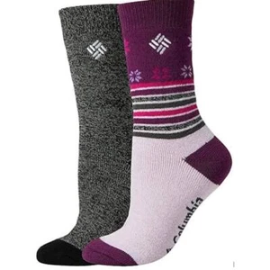 Columbia Women’s Midweight Thermal Socks 2 Pack Fair Isle Size 4-10 New - Picture 1 of 4