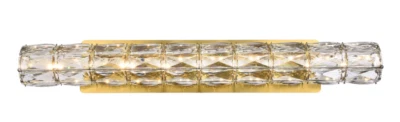 Aplique de Pared de Cristal Moderno Dorado Baño Tocador Pasillo o Dormitorio Iluminación 30" Foto 1 de 4