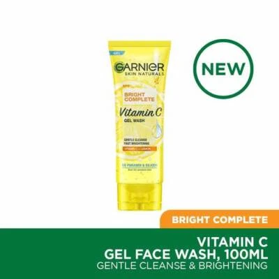 Gel completo de vitamina C Garnier Bright para lavagem facial, 100g - Imagem 1 de 4