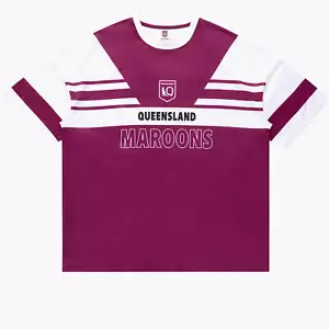 Queensland Maroons QLD SOO Oversized Retro Tee Sizes S-5XL! - Picture 1 of 5