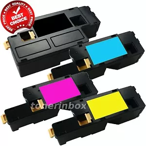 Paquete de 4 juegos de tóner de color 1250 para láser Dell 1250 1250c 1350cnw 1355cn 1355cnw - Imagen 1 de 5