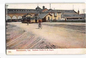 ST2270: SOUTHERN PACIFIC RR DEPOT SACRAMENTO CA, Nice vintage postcard - Picture 1 of 2