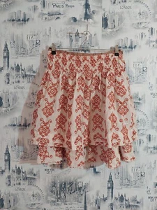 Anthropologie Odd Molly Skirt 1 S Embroidered Paisley Floral Boho Layered Skirt - Picture 1 of 11