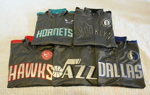 NWT Big&Tall Men NBA Gray Performance Full Zip Track Jacket Multiple Teams/Sizes Cover