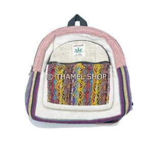 Himalayan Nepalese Small Hemp Bag Boho Hippie Backpack Casual Travel Holiday Bag - Picture 1 of 2
