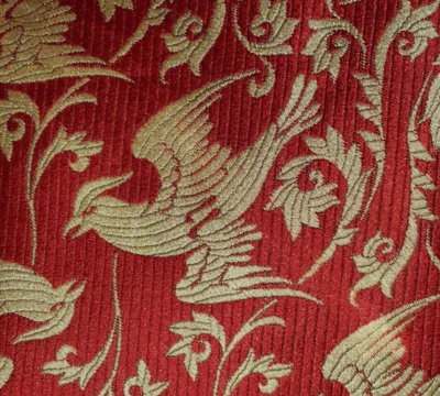 MOD FUNKY VINTAGE AÑOS 70 ~ CORBATA PARA HOMBRE ~ ROJO Y TOSTADO ~ FAISÁN Y FILIGRANA ~ 53" Foto 1 de 3