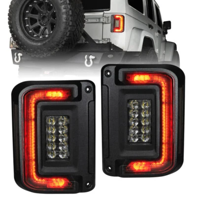 For 2007-2017 Jeep Wrangler JK Oracle Flush Mount LED Tail Lights Tinted - Imagem 1 de 4