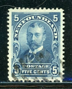 NEWFOUNDLAND 85 SG90 Used 1898 5c blue George V as Duke of York CV$3 - Picture 1 of 2