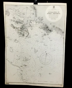 ANTIQUE ADMIRALTY  CHART. No.2069.  PORT NOUMEA, NEW CALEDONIA. 1894 Edition. - Picture 1 of 4