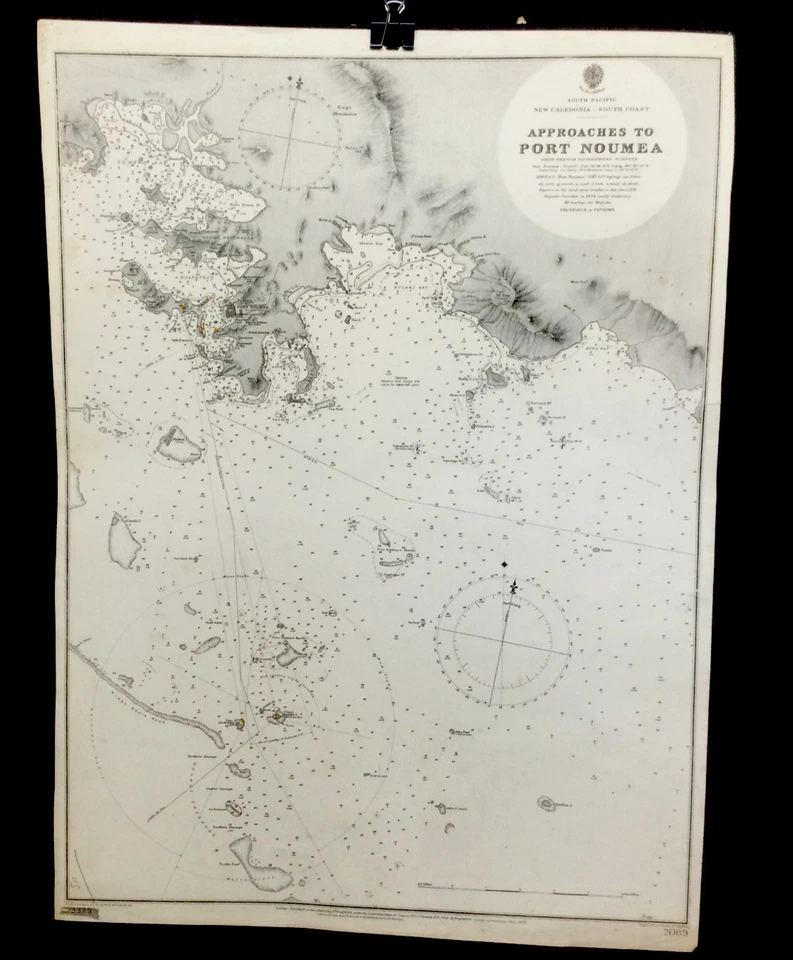 ANTIQUE ADMIRALTY  CHART. No.2069.  PORT NOUMEA, NEW CALEDONIA. 1894 Edition. - Image 1 of 4