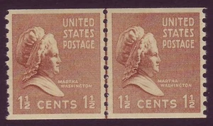 840 ( 1.5c Martha Washington ) - LINE PAIR COIL - GEM CENTER - MNH - MUST SEE !! - Picture 1 of 2