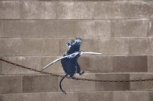 Estampado en pared para casa - póster de arte callejero de BANKSY - RAT - A4,A3,A2 - Imagen 1 de 1