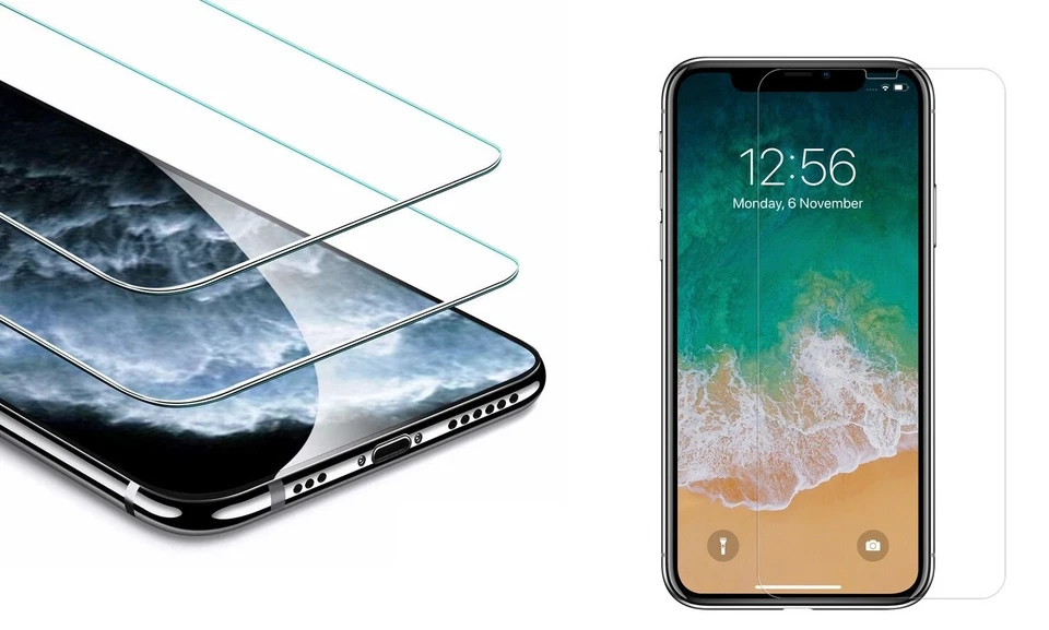 4 Pcs iPhone X Xs 11 Pro Tempered Glass Screen Protector 9H Scratch Protector - Image 1 of 4