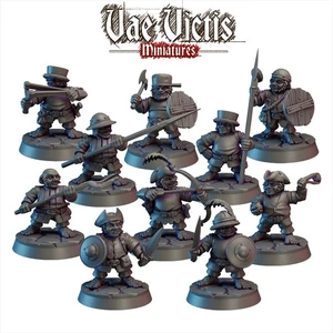 "Halflings Warband x10" Vae Victis Miniatures D&D Warhammer Mordheim Frostgrave - Picture 1 of 1