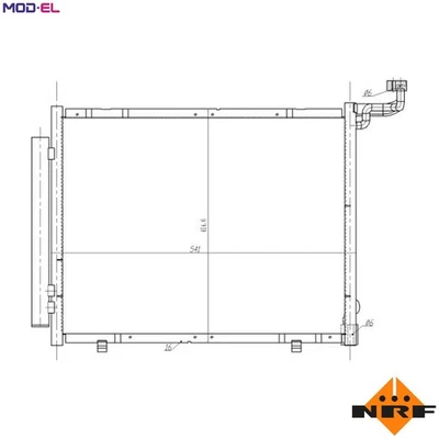 CONDENSER AIR CONDITIONING 350482 FOR FORD TRANSIT/COURIER/B460/Box/Body/MPV - Image 1 of 4
