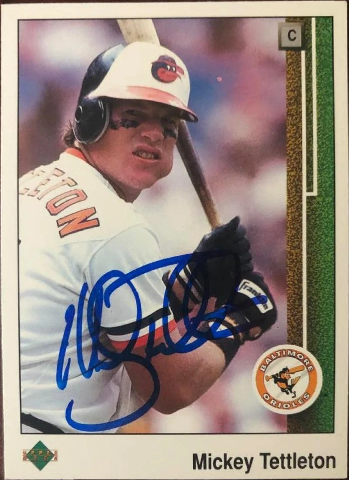 Mickey Tettleton autografiado 1989 cubierta superior #553 Foto 1 de 1