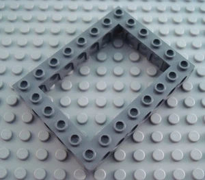 LEGO Dark Bluish Gray 6x8 Cut Out Technic Brick - Picture 1 of 1