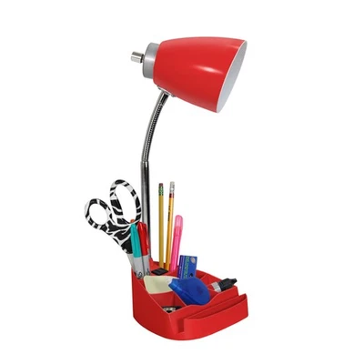 LD1094-ROJO 18.5" Lámpara de Escritorio Todo en Uno Cuello de Ganso con Soporte para iPad, Soporte para Libros,... Foto 1 de 4