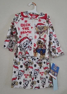 NWT! Nickelodeon Paw Patrol Flannel 2Pc Set of Pajamas Size 12M DECK THE PAWS! - Picture 1 of 1