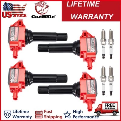 4x Ignition Coil & Spark Plugs Pack For 2013 2014 Scion FR-S Subaru BRZ 2.0L H4 - Image 1 of 4