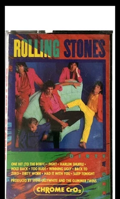 The Rolling Stones Dirty Work  Cassette Tape 1986 Mick Jagger Keith Richards - Image 1 of 4
