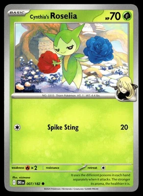 CYNTHIA'S ROSELIA 7/182 COMMON DESTINED RIVALS POKEMON - Image 1 of 4
