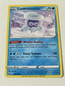 034/198 Castform Snowy Form | Common Pokemon Card Sword & Shield Chilling Reign - Picture 1 of 2