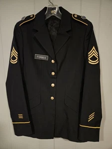 US Army Womens 10MT ASU Dress Blue Service Uniform Jacket Coat 2nd Infantry Pins - Picture 1 of 6