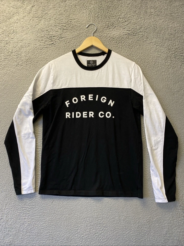 Camisa Foreign Rider CO. Para Hombre Blanca y Negra Talla M Ajustada/146-3 Foto 1 de 4