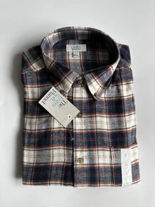 CROFT & BARROW MEN’S WOVEN FLANNEL SHIRT MULTI PLAID - SIZE LARGE NEW - Picture 1 of 4