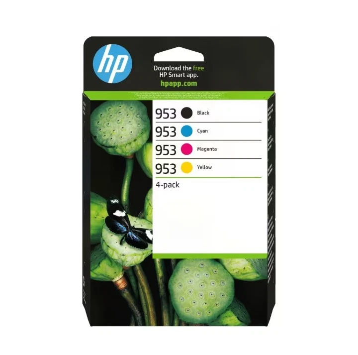 HP 953 Multipack Kit Completo 4 Colori ⚫🟡🔵🟣 Cartucce a Getto d'Inchiostro  - Image 1 of 1