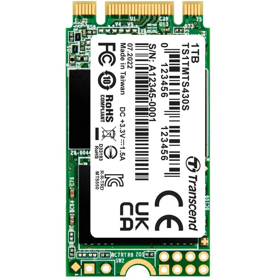 Transcend 1To M.2 2242 SSD SATA3 B+M Key - Image 1 of 1