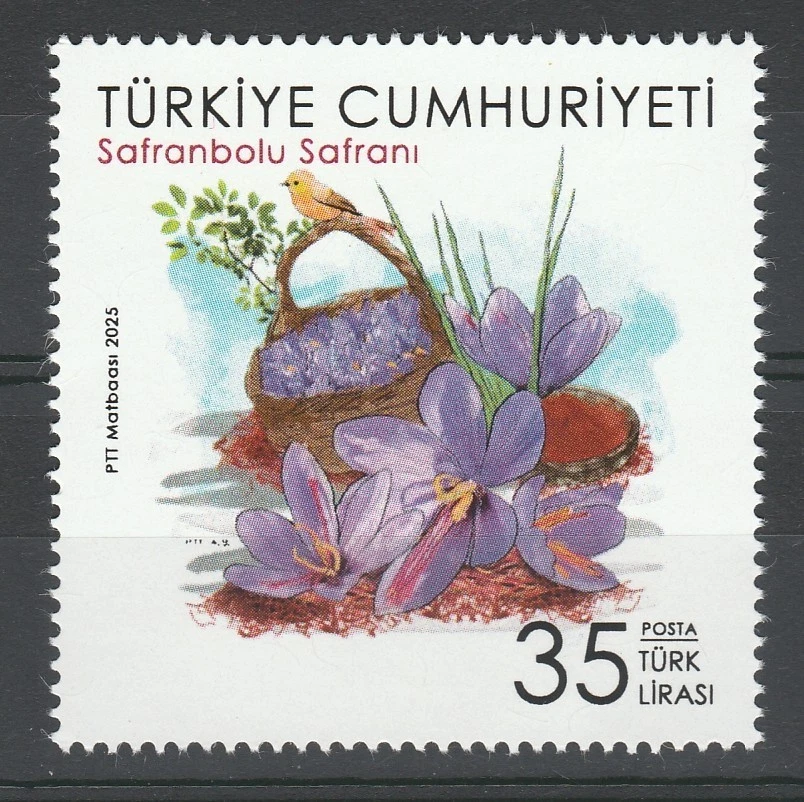 Turkey 2025 Flowers MNH stamp - Image 1 of 1