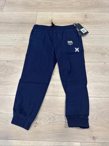 Hurley Kids Boys Saltwater Wash Tapered Jogger Blackened Blue 4 Little Kids NWT - Picture 1 of 8