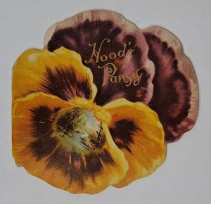 Antique Die Cut Hood's Sarsaparilla Pansy Booklet Drew & Eddy Eddington Maine - Picture 1 of 6