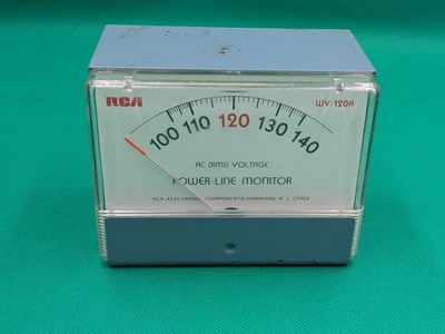 老式 RCA 电源线电压监视器仪表型号 WV-120A - 可正常工作 — 第 1/4 张图片