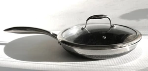 HexClad 10" Hybrid Bratpfanne Edelstahl mit Deckel Antihaft Pfanne mit Stay-Cool Griff - Bild 1 von 6