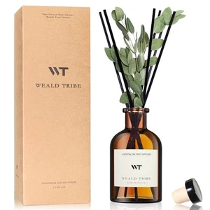 Flower Reed Diffuser Set Eucalyptus & Lavender Scent For Bathroom Accessories... - Picture 1 of 6