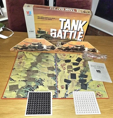 Vintage Tank Battle Board Game 99% Complete Boxed MB Games 1976 - Image 1 of 4