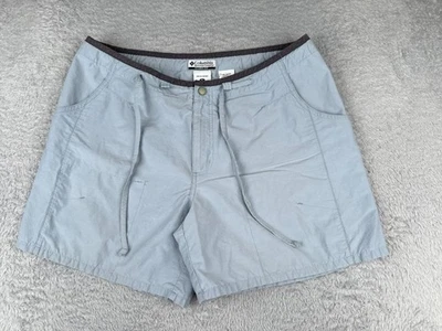 Pantalones Cortos Columbia Vintage Para Mujer Extra Grandes Azul Algodón Mezcla Nailon Cordón 6" Foto 1 de 4