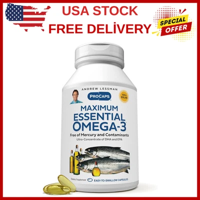 ANDREW LESSMAN Maximum Essential Omega-3 Orange - 30 Softgels - Ultra-Pure, High - Image 1 of 4