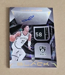 Parche de etiqueta de lavandería automática Panini negro JALEN WILSON RC 2023-24 SSP # 2/5 - Imagen 1 de 3