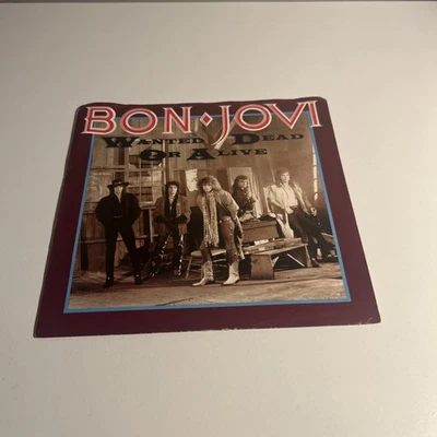 BON JOVI Wanted Dead Or Alive 45rpm From 1986 & Picture Sleeve - Image 1 of 4