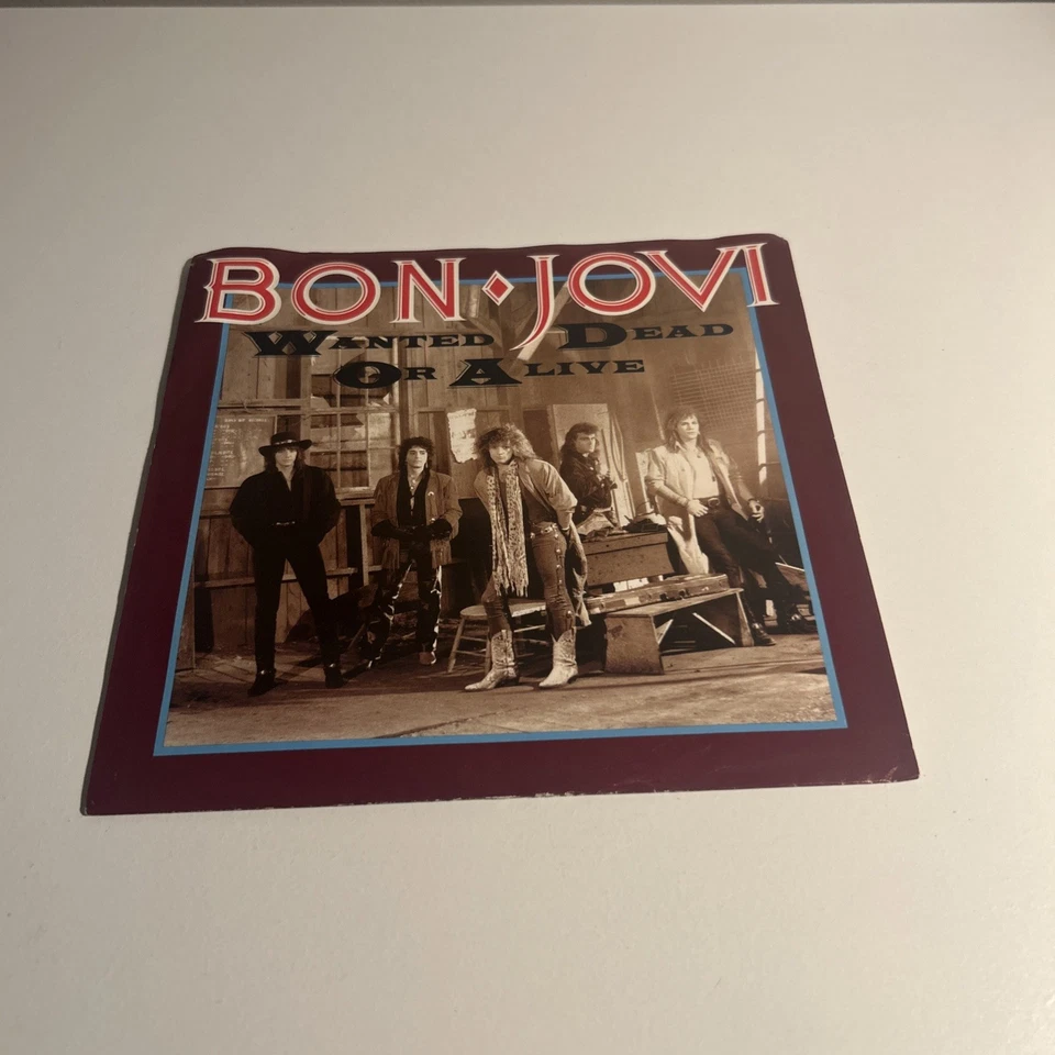 BON JOVI Wanted Dead Or Alive 45rpm From 1986 & Picture Sleeve - Image 1 of 4