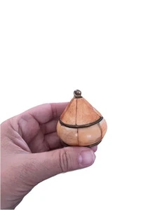 Joyero de baratija de latón de madera artesanal tallada a mano India Sudha vintage - Imagen 1 de 10