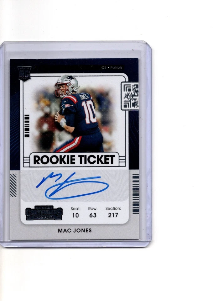 2021 Contenders Rookie ticket auto Mac Jones Pats/49ers - Image 1 of 1
