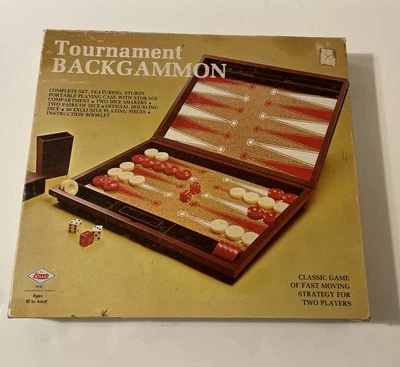 Vintage Tournament Backgammon by ES Lowe - 1973 Ed - Complete Less Instructions - Image 1 of 4