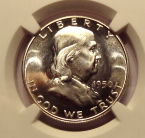 1950 FRANKLIN HALF DOLLAR NGC. PROOF 66, THIS COIN GLOWS ! LUSTROUS COIN