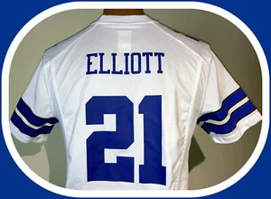 EZEKIEL ELLIOT DALLAS COWBOYS NIKE ON FIELD REPLICA AWAY JERSEY YTH LARGE 14-16 - Picture 1 of 6