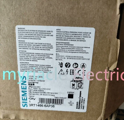 1PC New In Box Siemens 3RT1466-6AP36 Expedited Shipping - Image 1 of 4